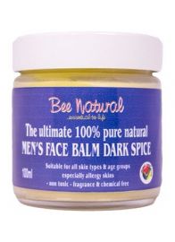Bee Natural Rich Rehydrating Face Balm for Men - Dark Spice